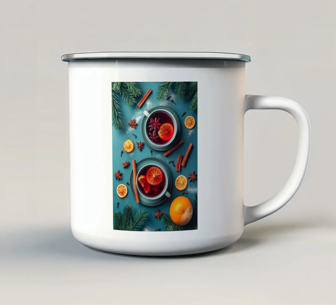 Vin brulè di Natale tazza in smalto da Fleur de Lys