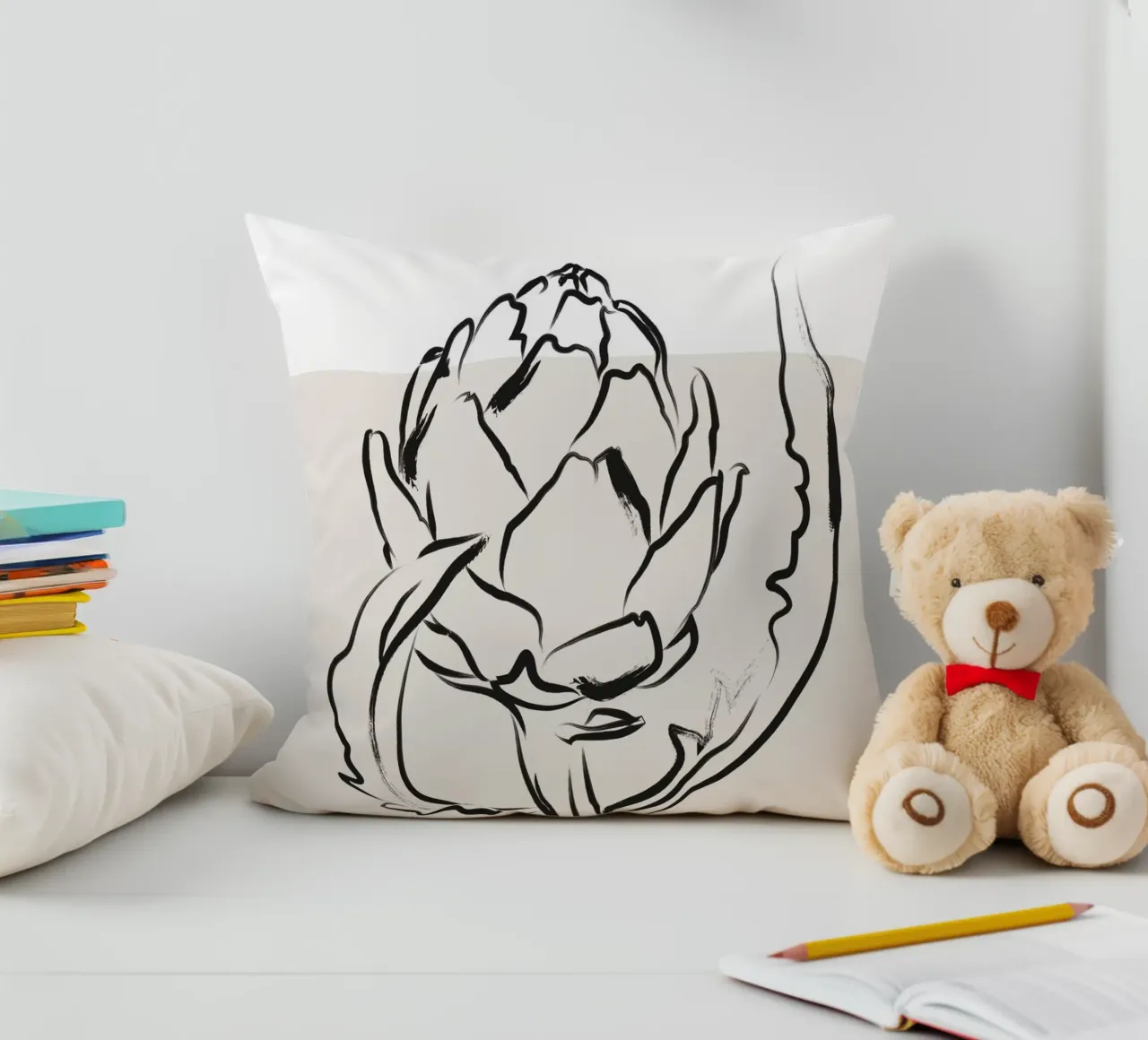 Boho Bohemian 6 Artichoke cuscino da Boho Print Collection