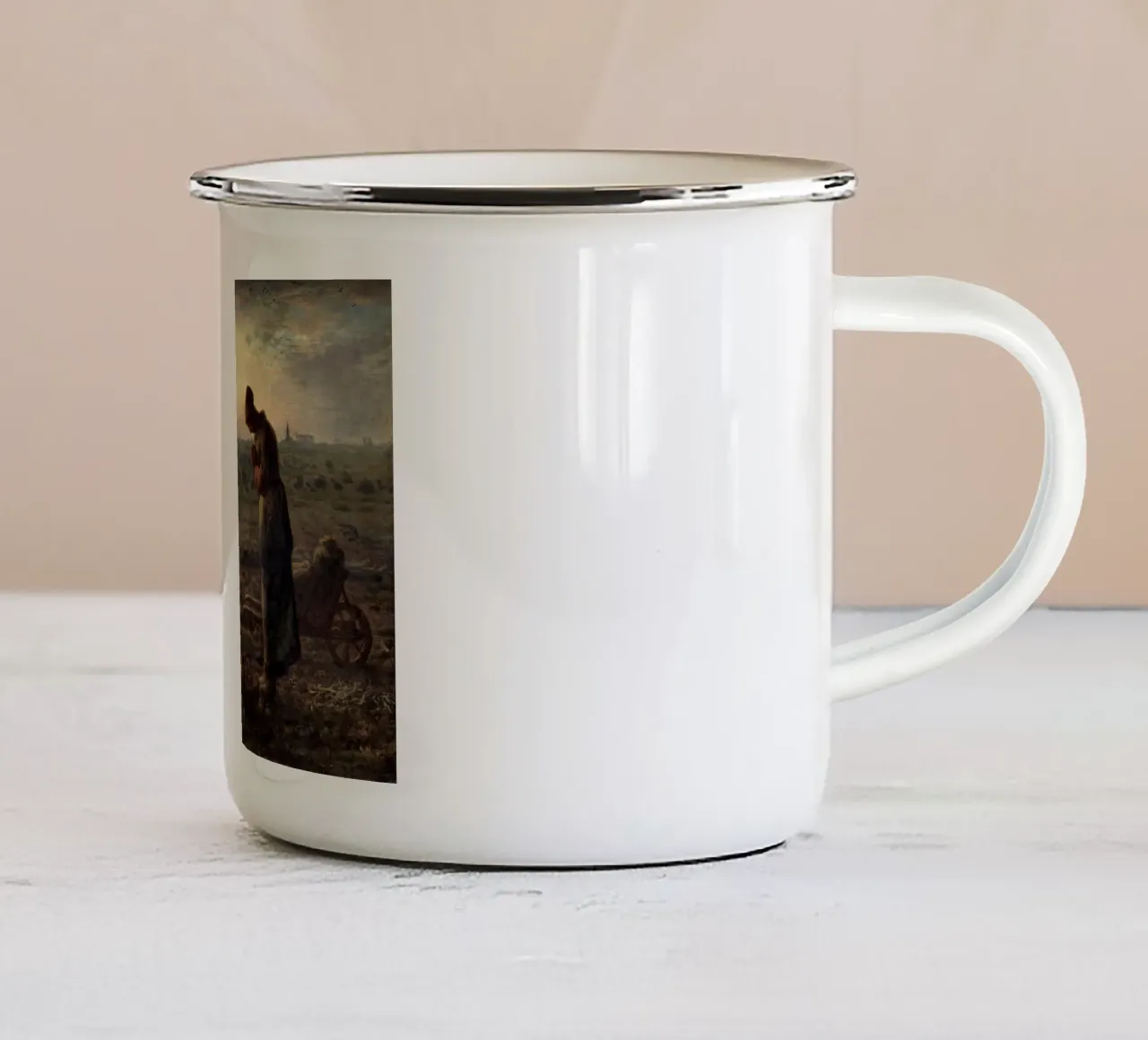 Angelus - Jean-Francois Millet tazza in smalto da apoloprints