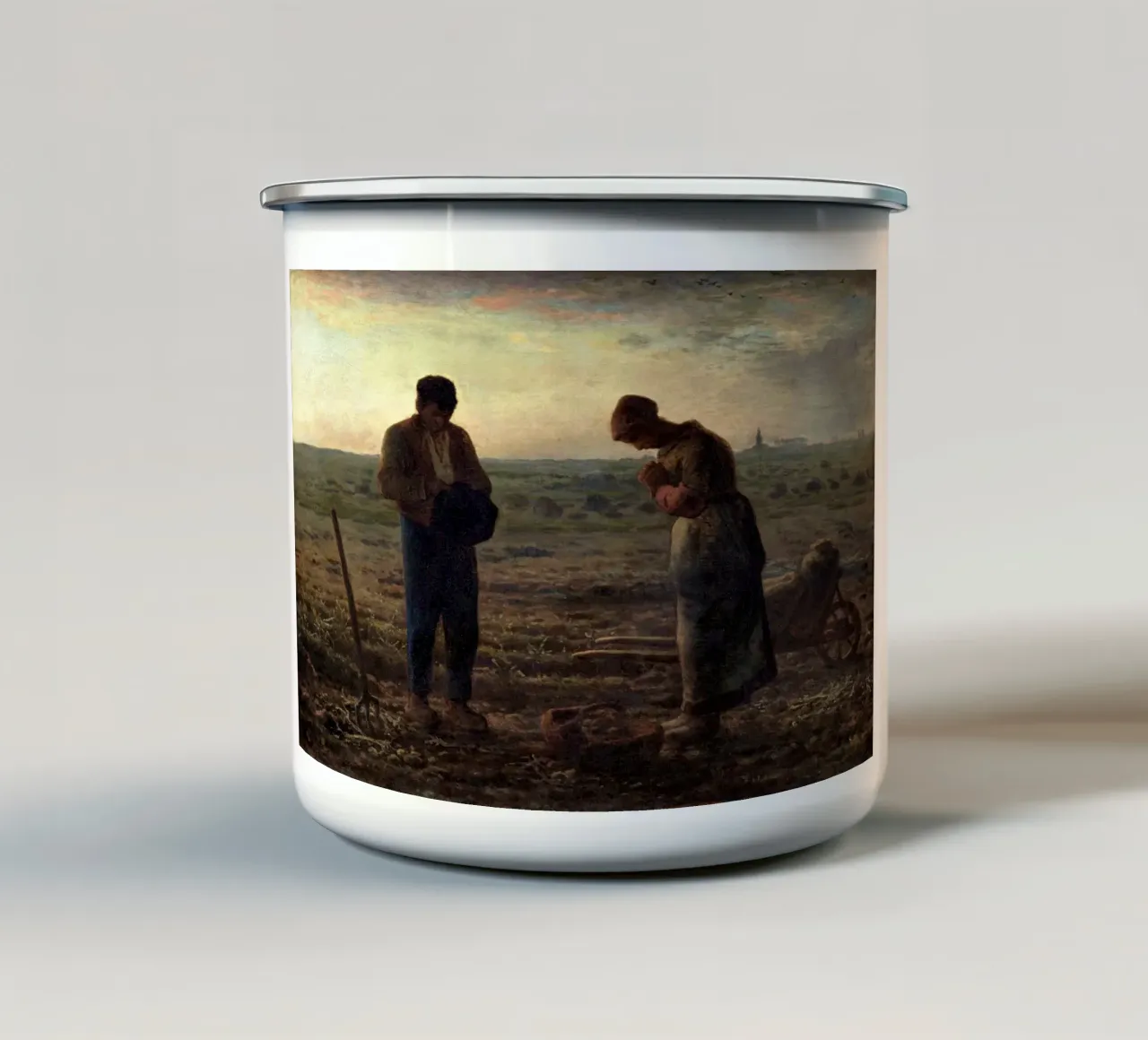 Angelus - Jean-Francois Millet tazza in smalto da apoloprints