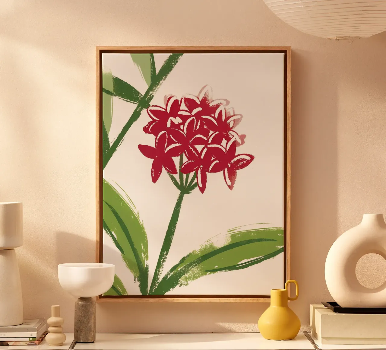 Fiore di Asoka tela con Cornice a cassetta da PREKETEWE