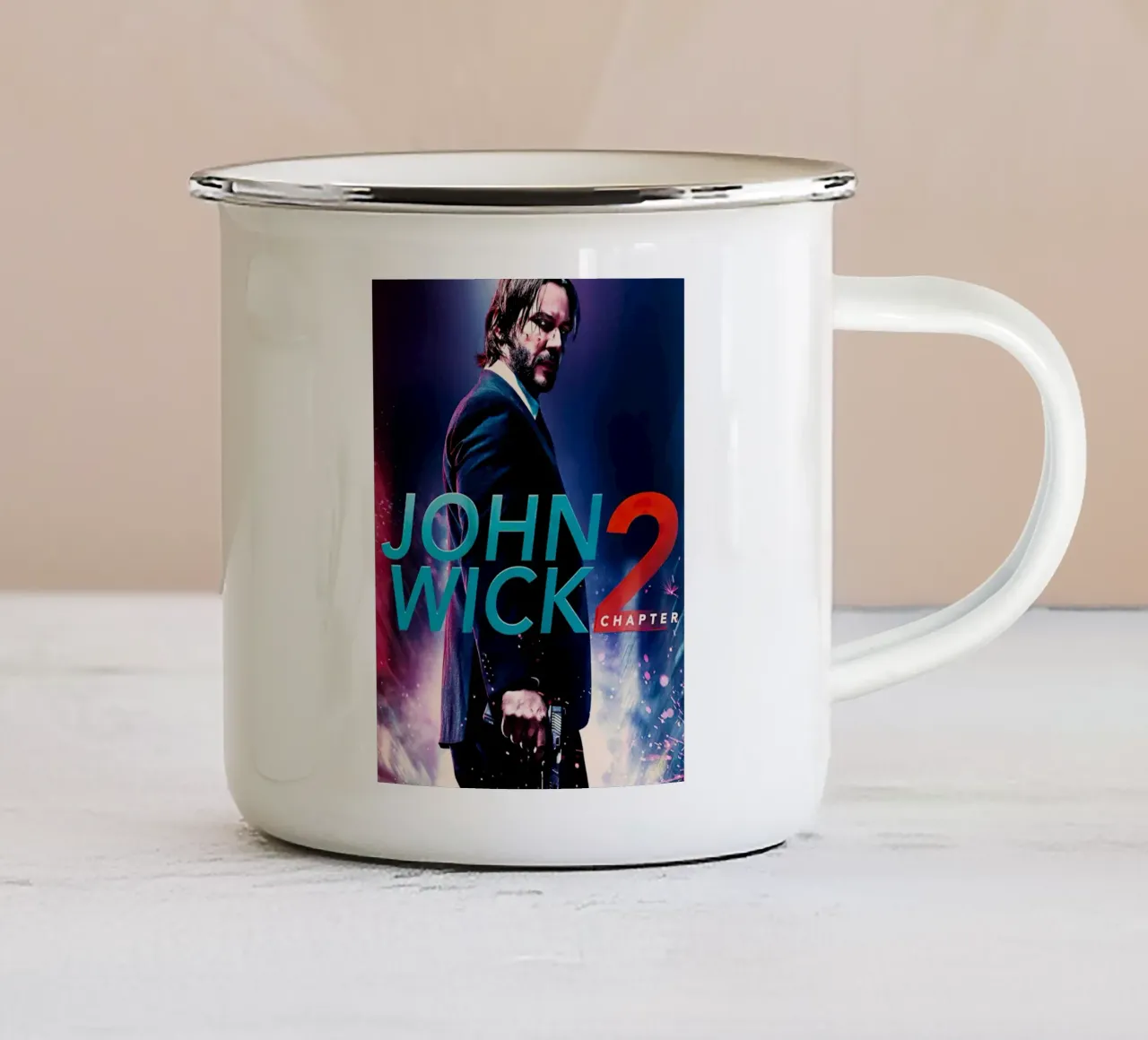 John Wick 2 tazza in smalto da Dumery Art