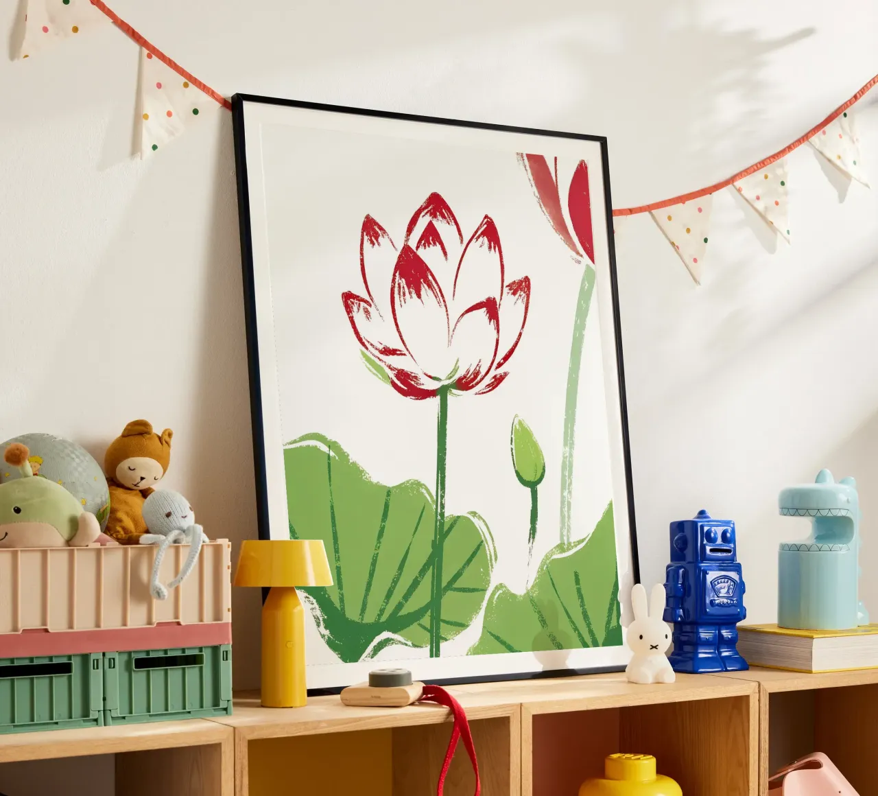 Fiore di loto poster con telaio in alluminio da PREKETEWE