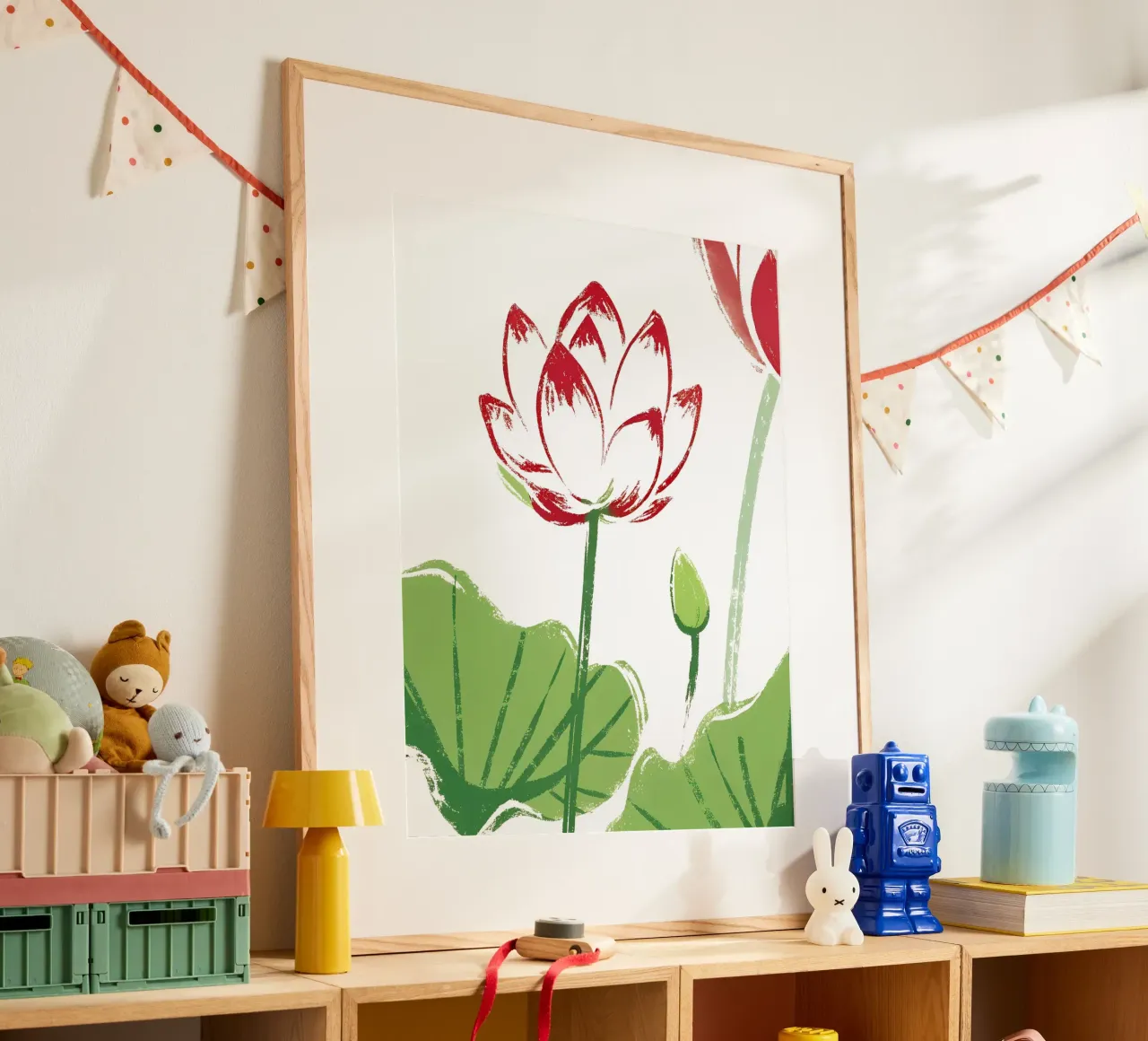 Fiore di loto poster con telaio in alluminio da PREKETEWE
