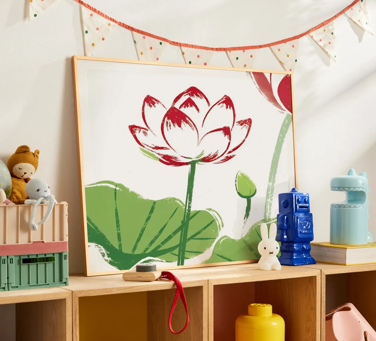 Fiore di loto poster con telaio in alluminio da PREKETEWE