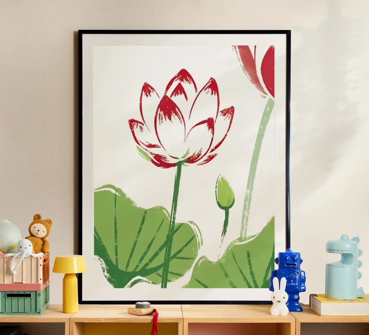 Fiore di loto poster con telaio in alluminio da PREKETEWE