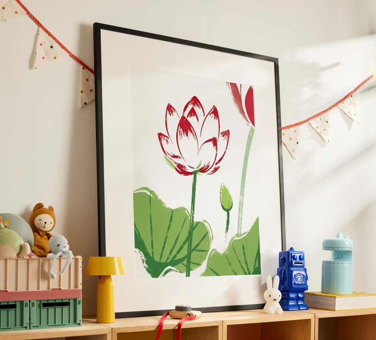 Fiore di loto poster con telaio in alluminio da PREKETEWE