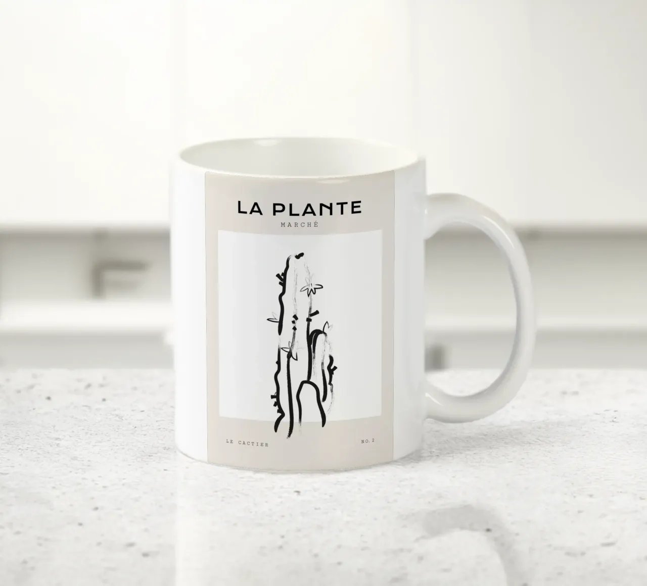 Boho Bohemian 6 Cactus tazza in ceramica da Boho Print Collection