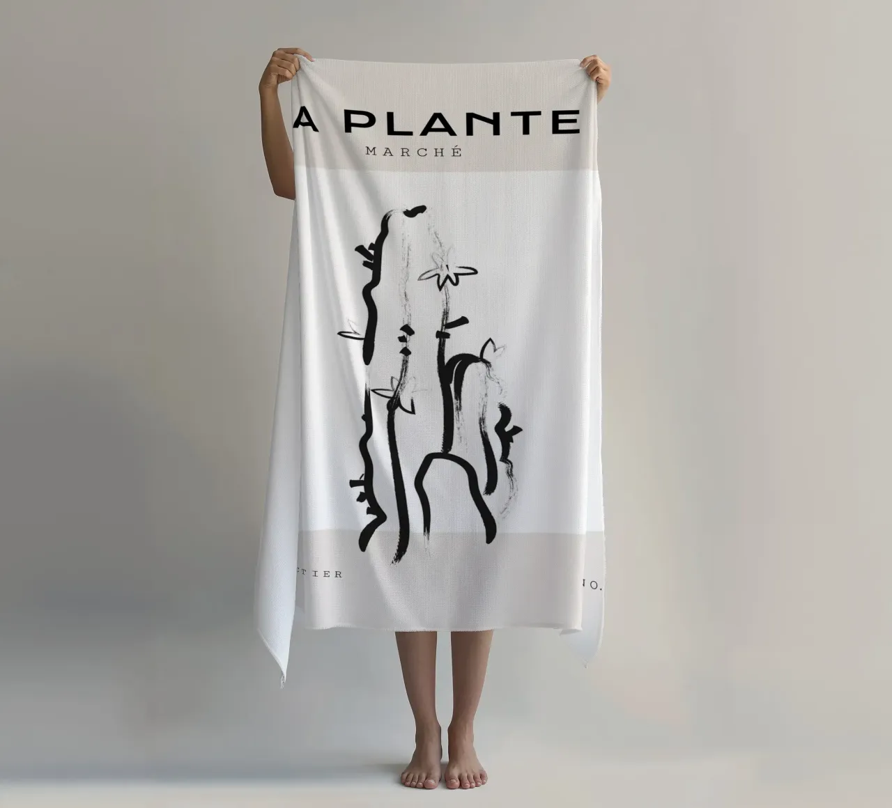 Boho Bohemian 6 Cactus telo mare da Boho Print Collection