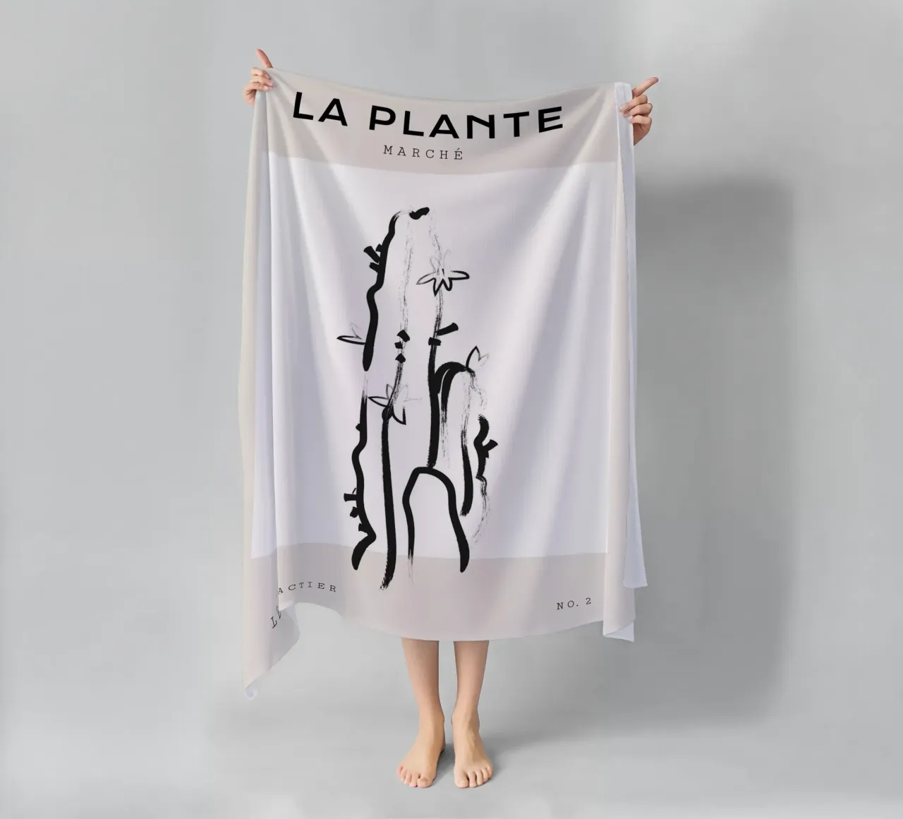 Boho Bohemian 6 Cactus telo mare da Boho Print Collection