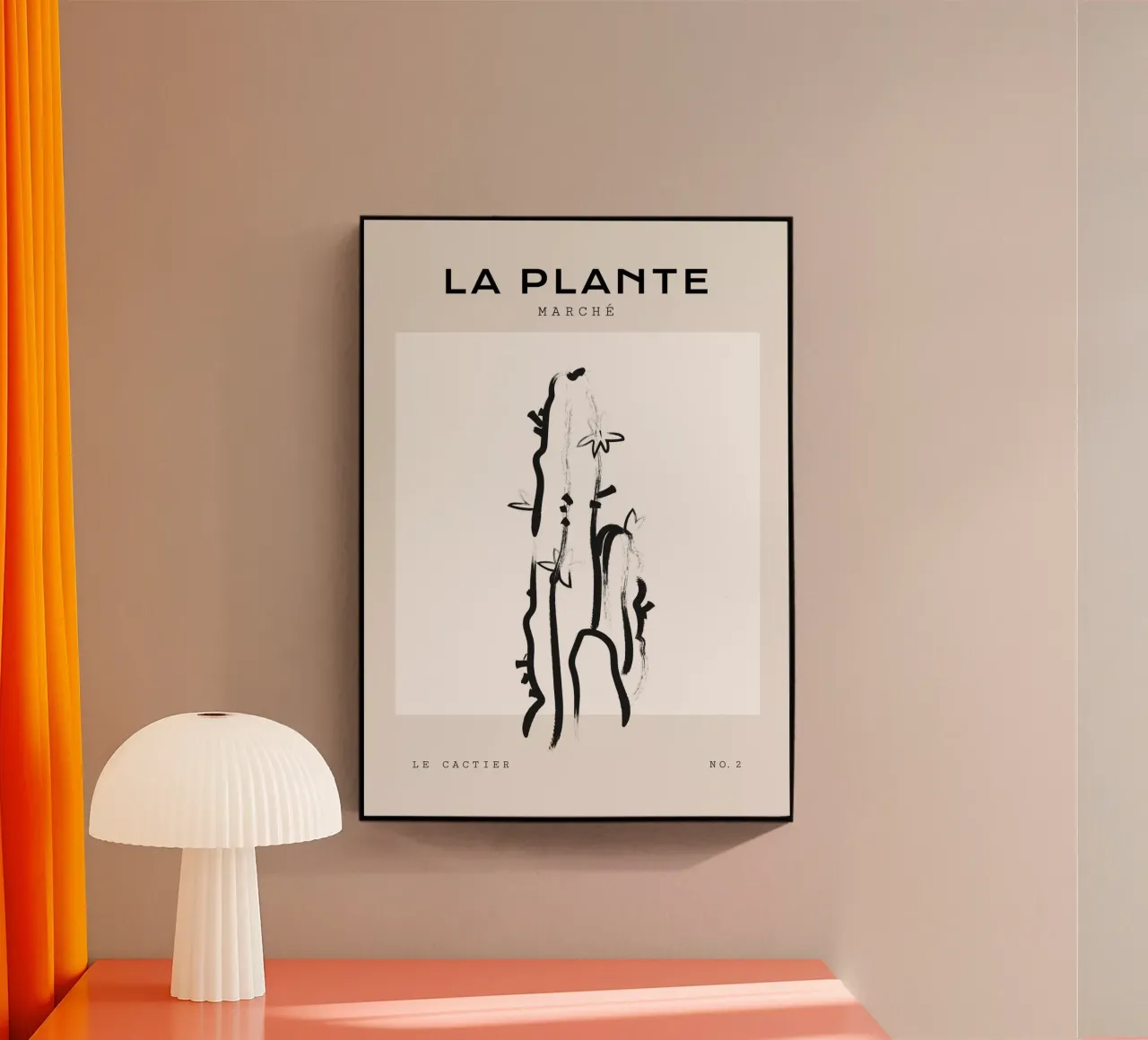 Boho Bohemian 6 Cactus plexiglass da Boho Print Collection