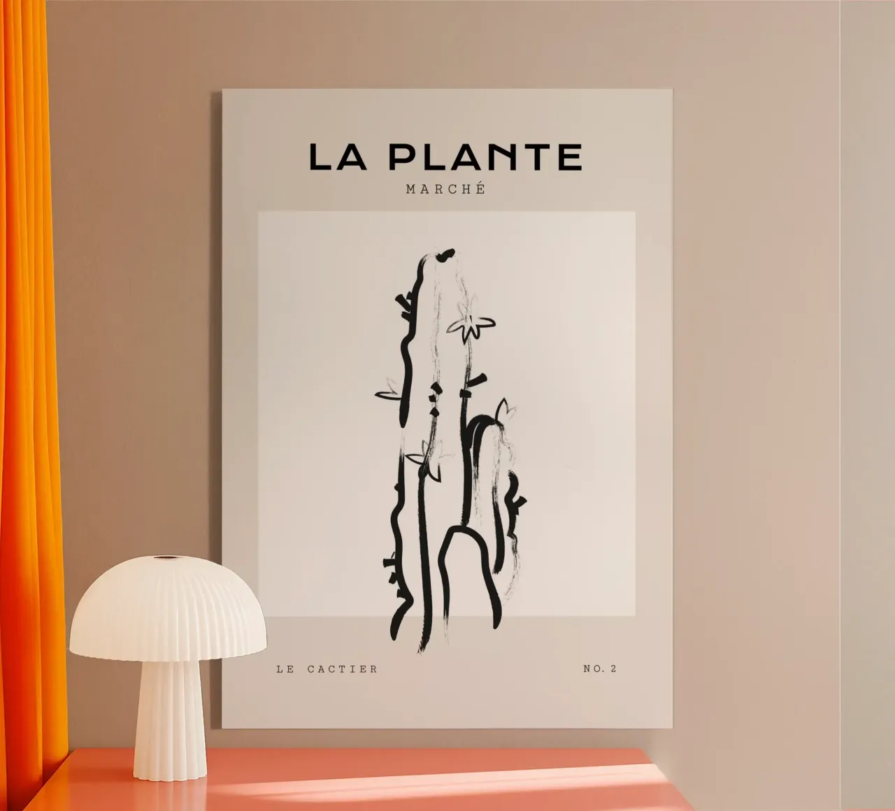 Boho Bohemian 6 Cactus plexiglass da Boho Print Collection