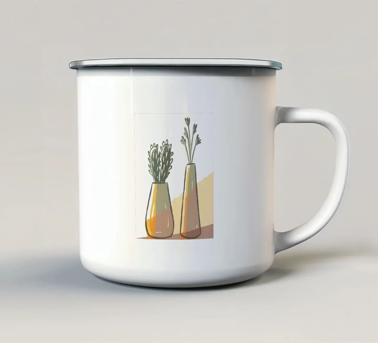 Vaso per cactus e vaso per fiori tazza in smalto da PREKETEWE