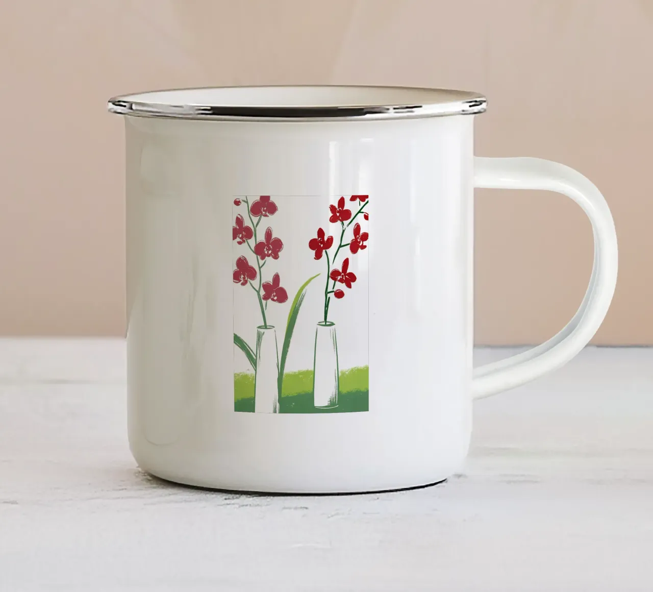 Due vasi di fiori tazza in smalto da PREKETEWE