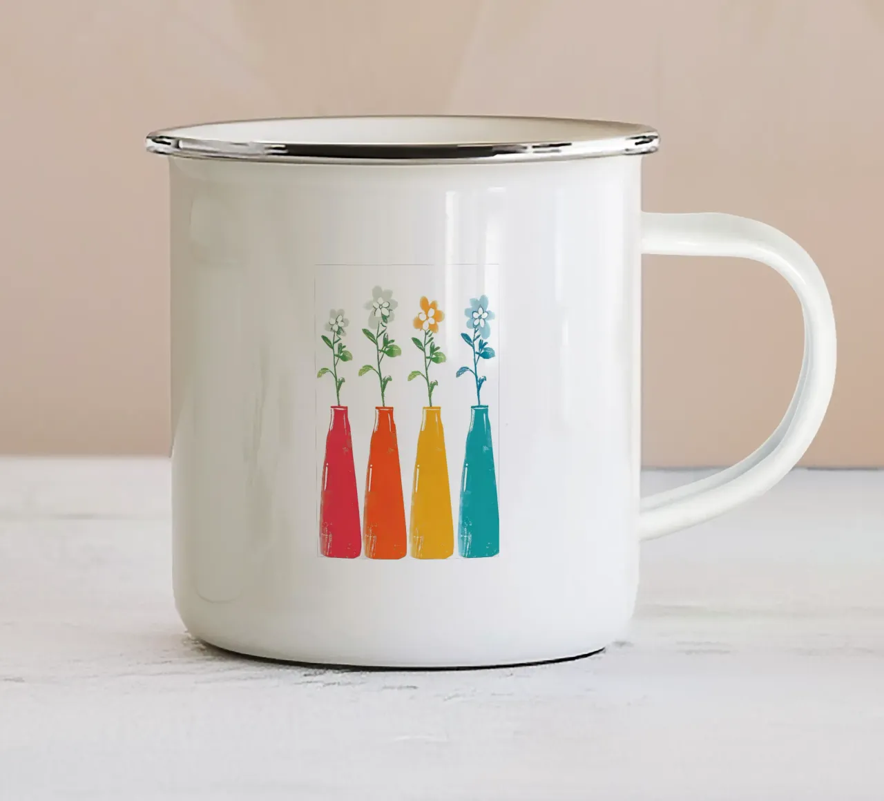 Quattro vasi di fiori tazza in smalto da PREKETEWE