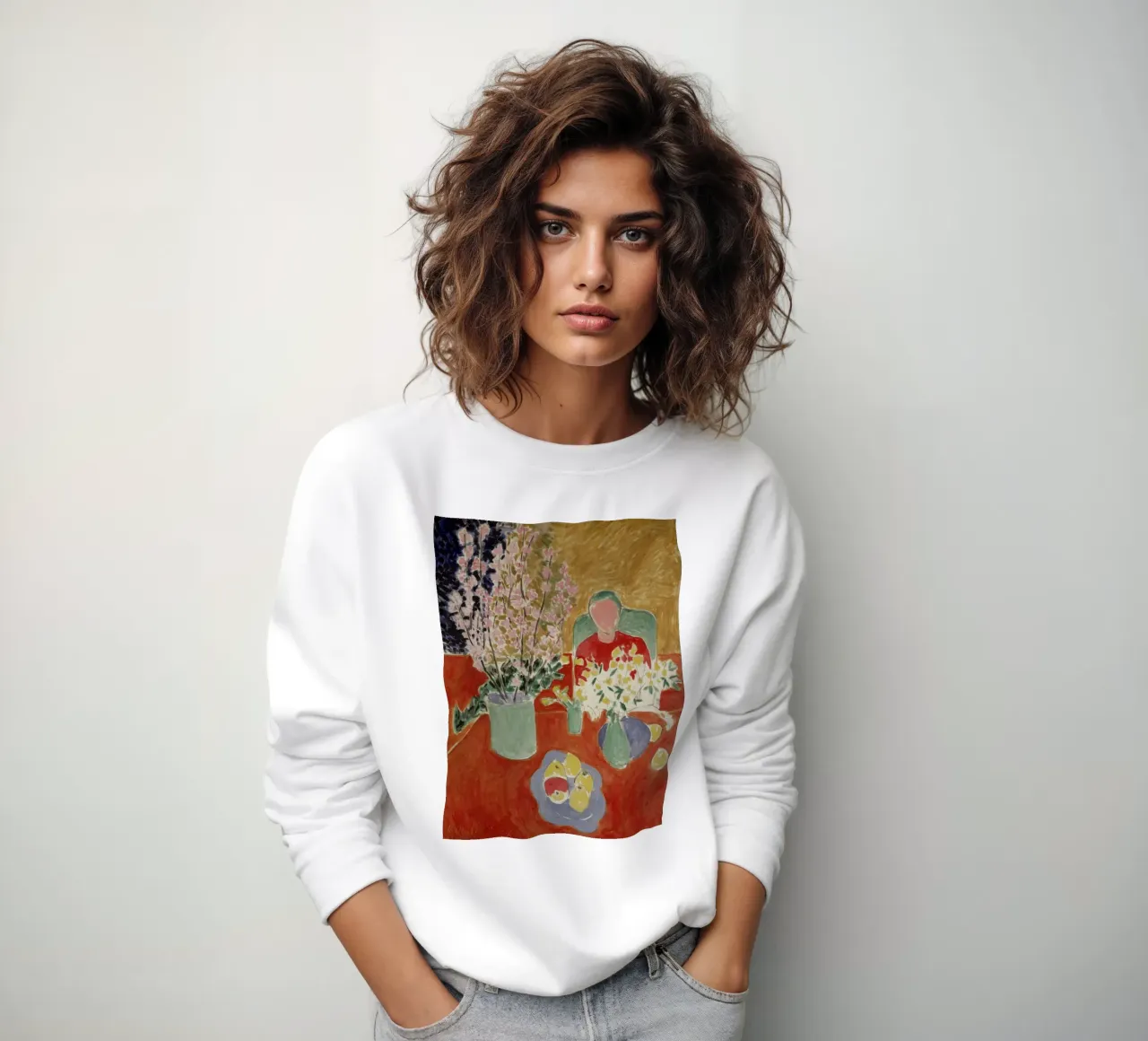 vaso di fiori e frutta sul tavolo felpa da briyan shop