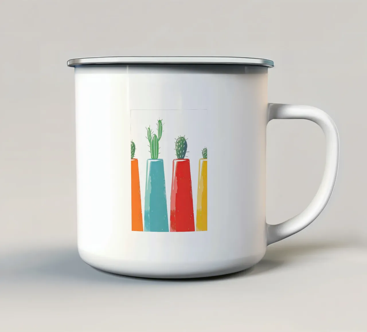 Quattro vasi di cactus tazza in smalto da PREKETEWE