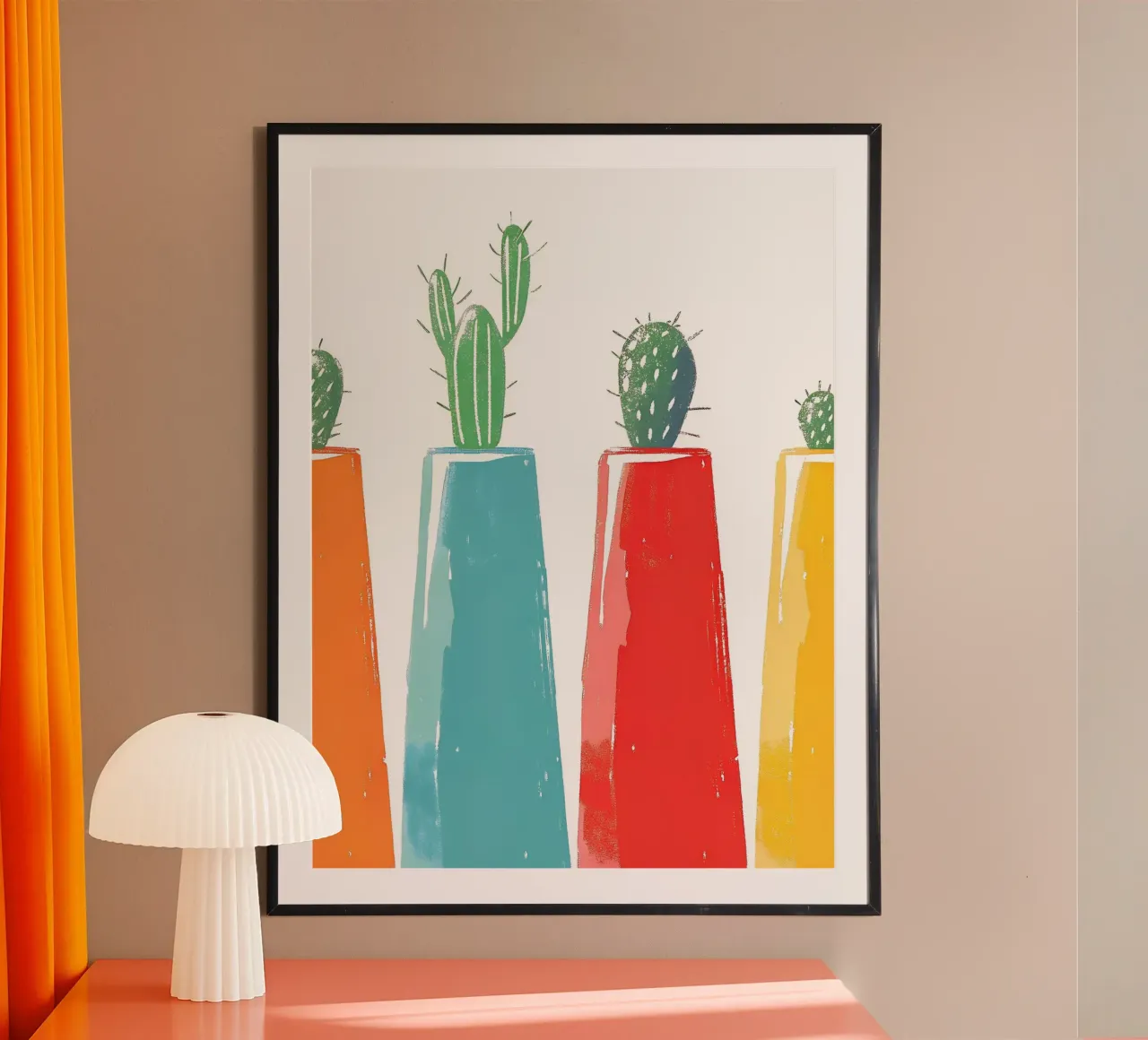 Quattro vasi di cactus poster da PREKETEWE