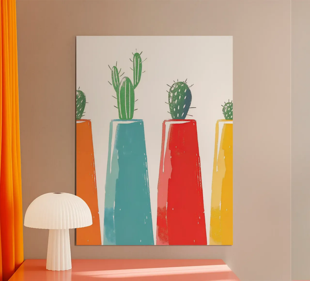 Quattro vasi di cactus poster da PREKETEWE