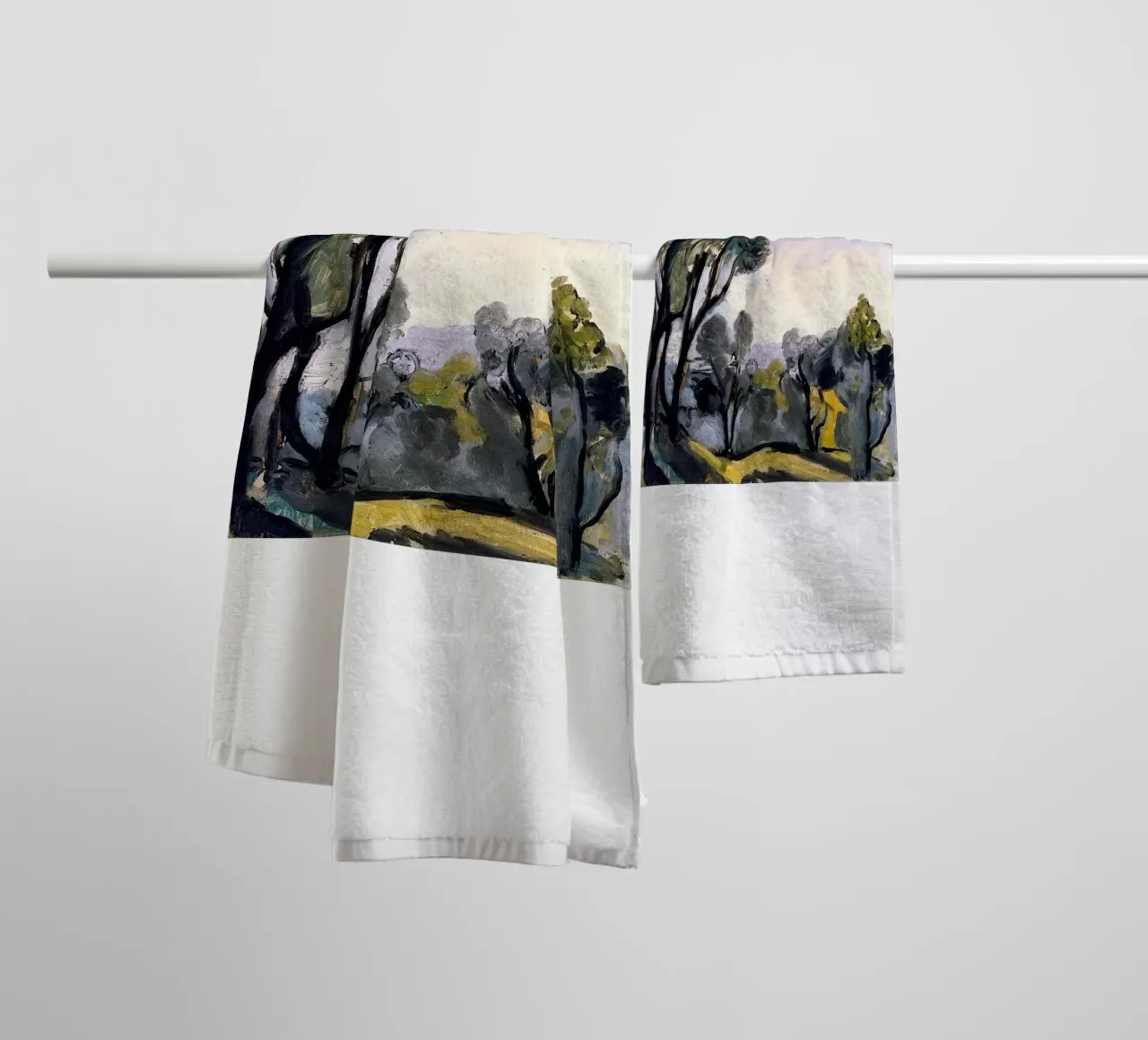 winding trees in the forest towel by briyan shop