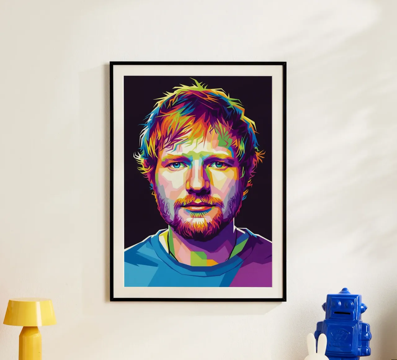 Ritratto pop art di Ed Sheeran poster da Hantamrata
