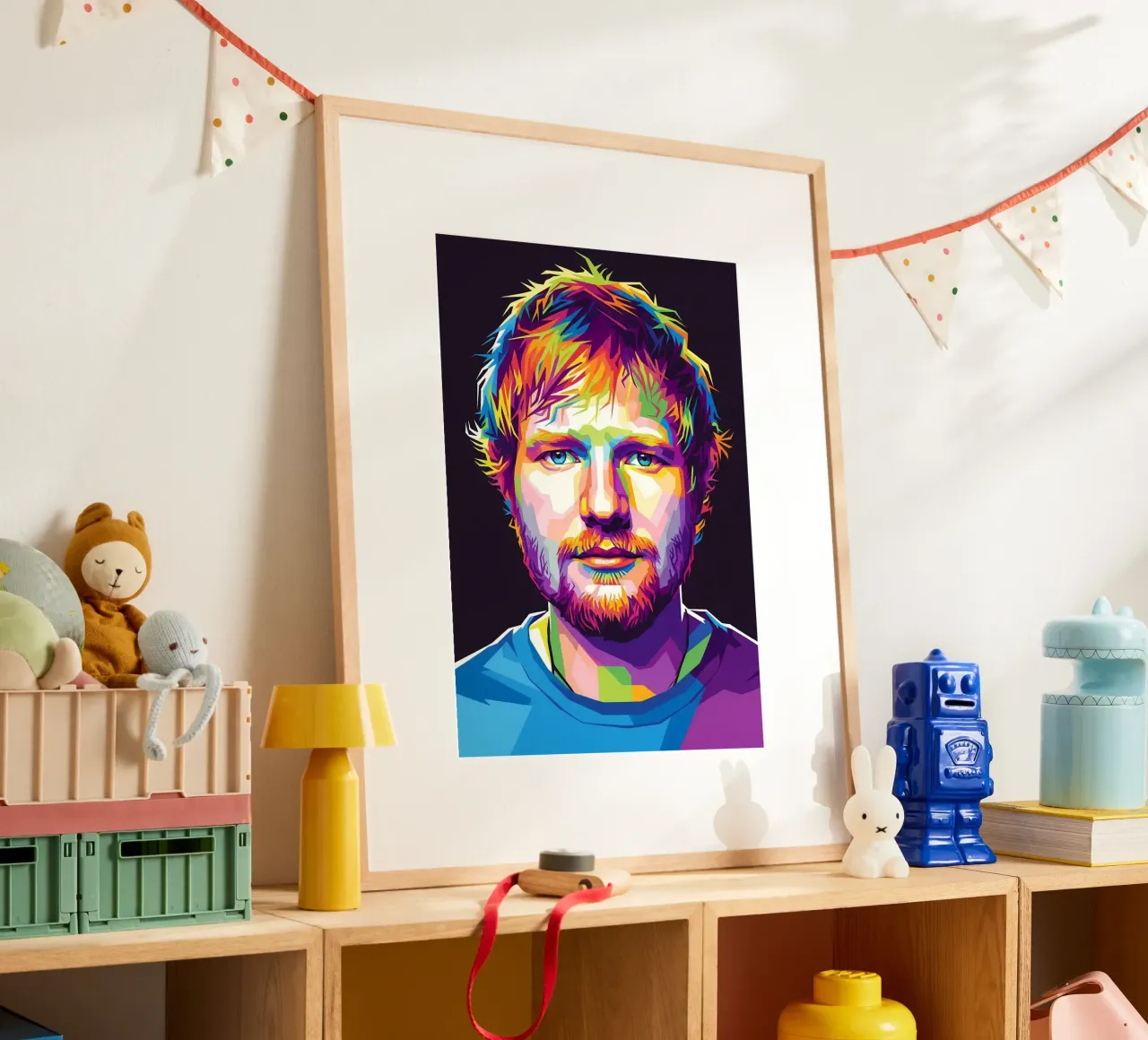 Ritratto pop art di Ed Sheeran poster da Hantamrata