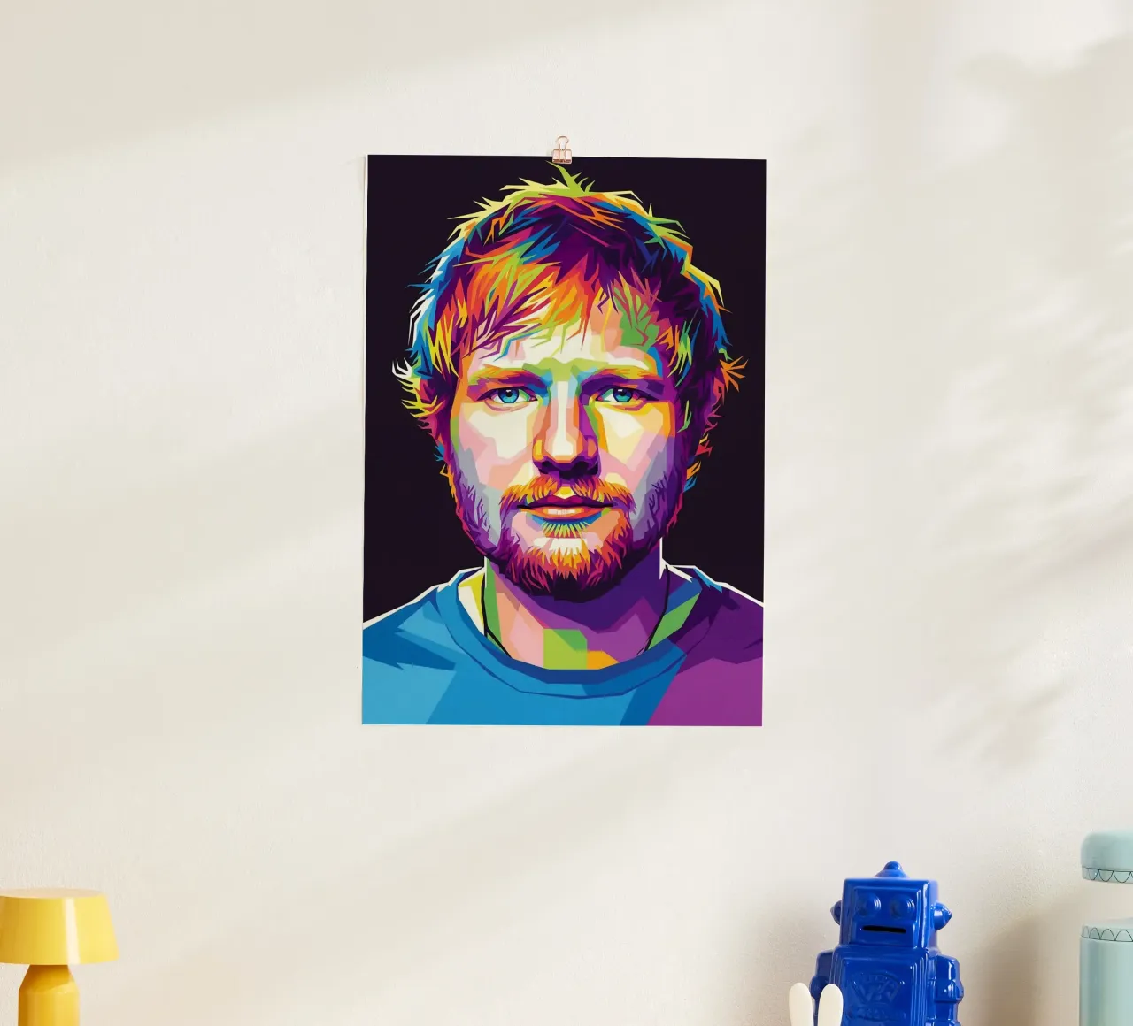 Ritratto pop art di Ed Sheeran poster da Hantamrata