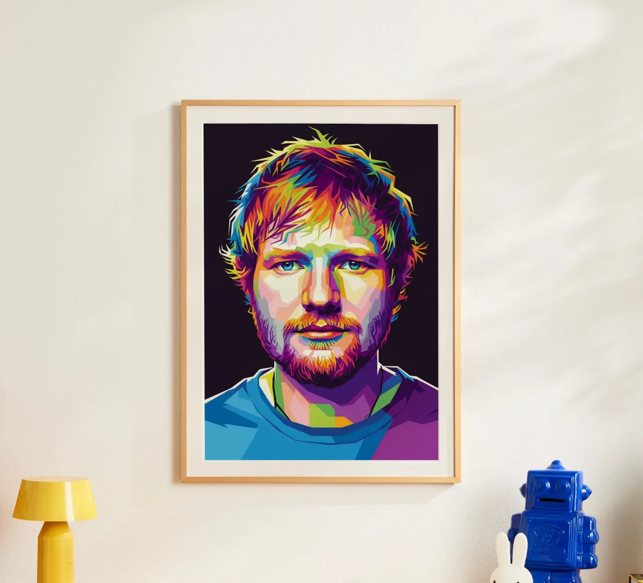 Ritratto pop art di Ed Sheeran poster da Hantamrata