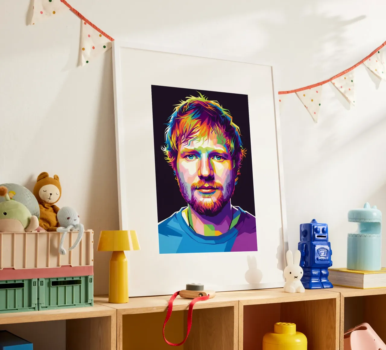 Ritratto pop art di Ed Sheeran poster da Hantamrata