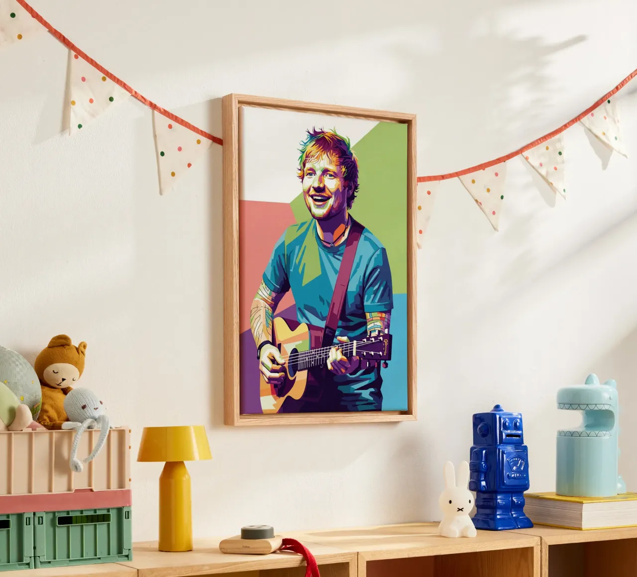 Ed Sheeran si esibisce tela con Cornice a cassetta da Hantamrata