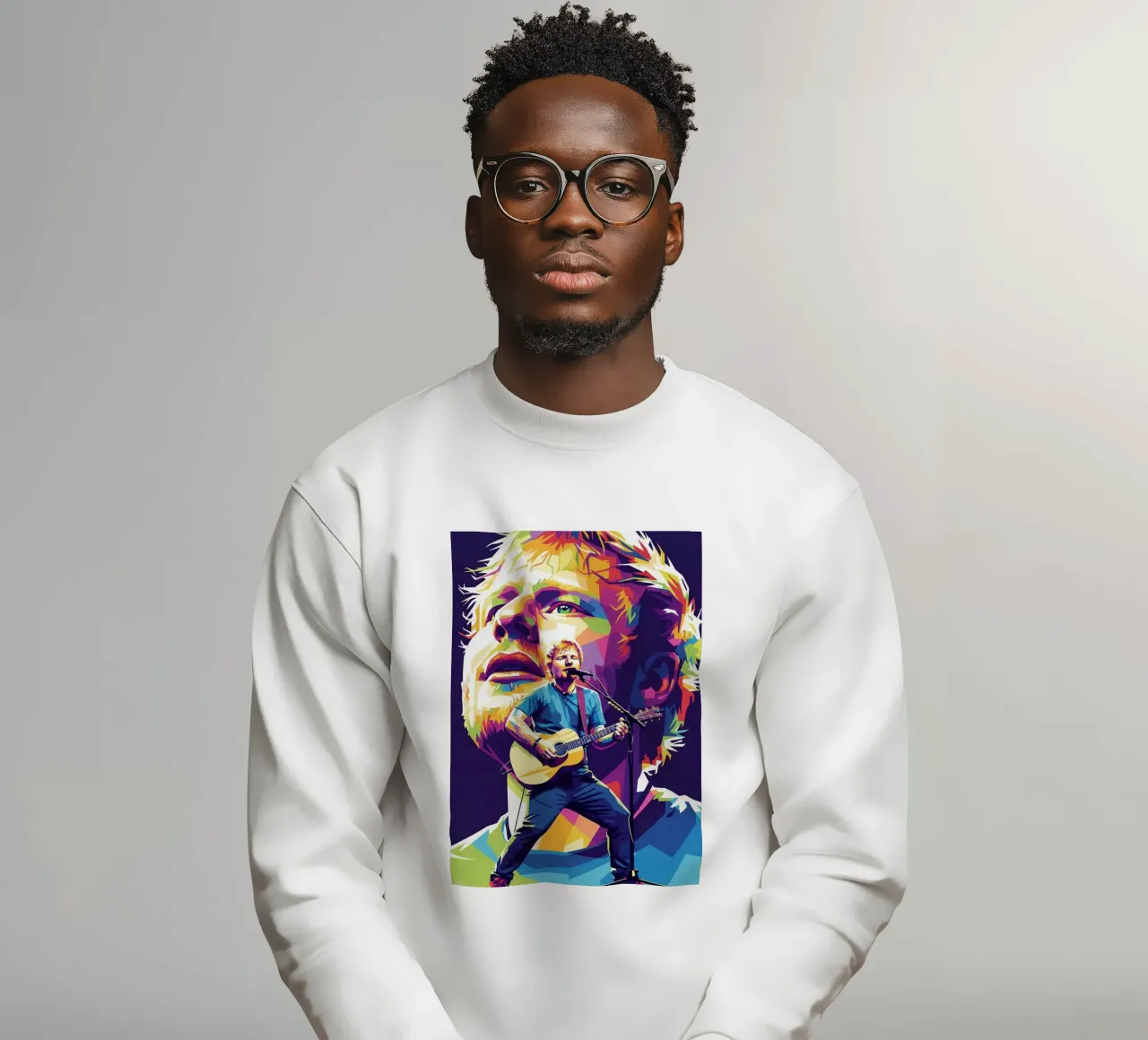 Ed Sheeran pop art felpa da Hantamrata