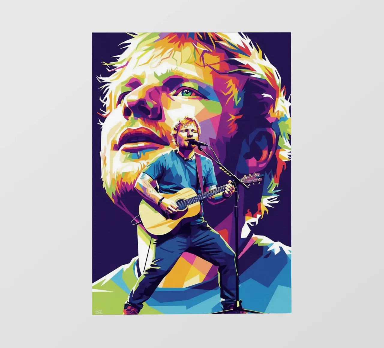 Ed Sheeran pop art pellicola backlit da Hantamrata