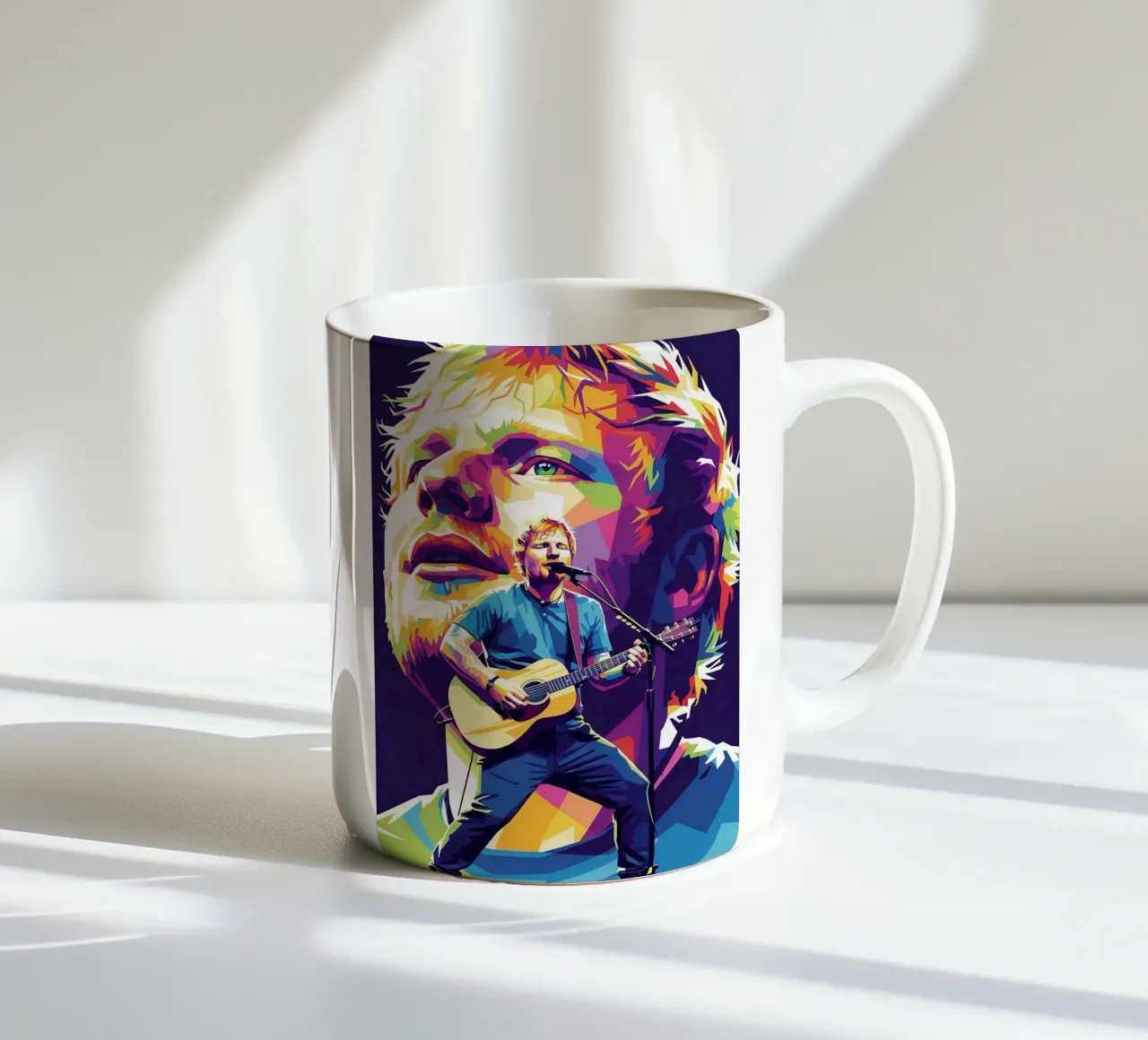 Ed Sheeran pop art tazza in ceramica da Hantamrata
