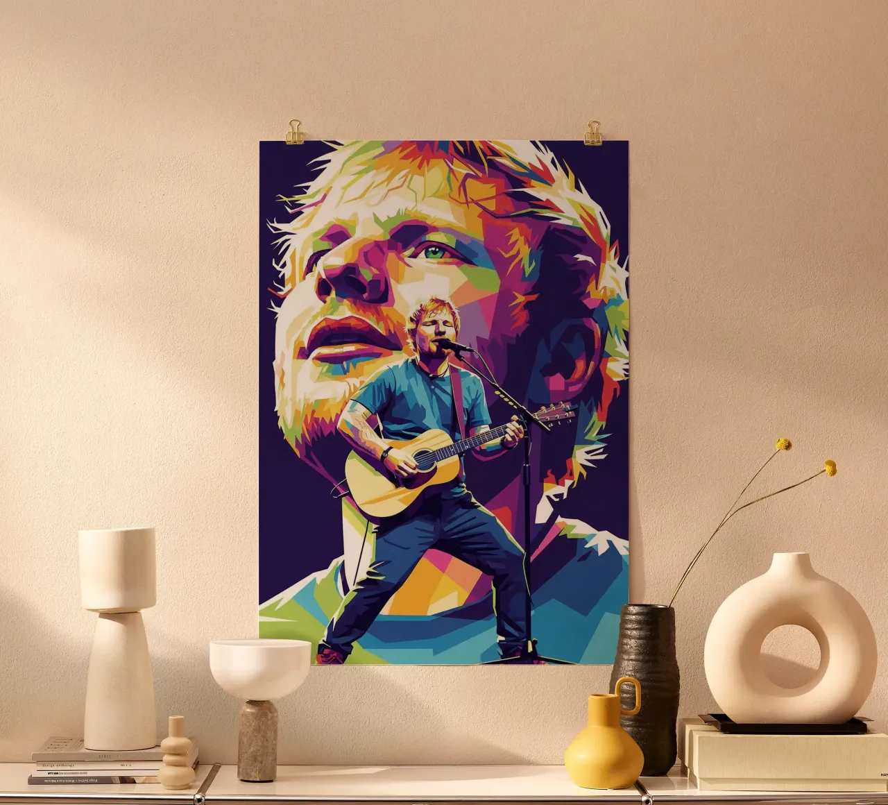 Ed Sheeran pop art poster da Hantamrata