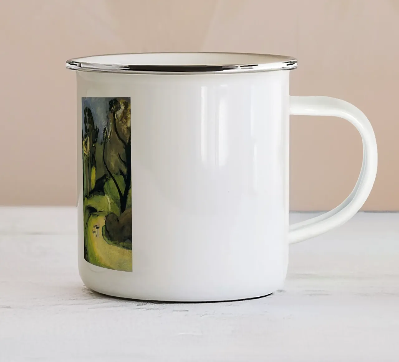 strada della foresta verde tazza in smalto da briyan shop