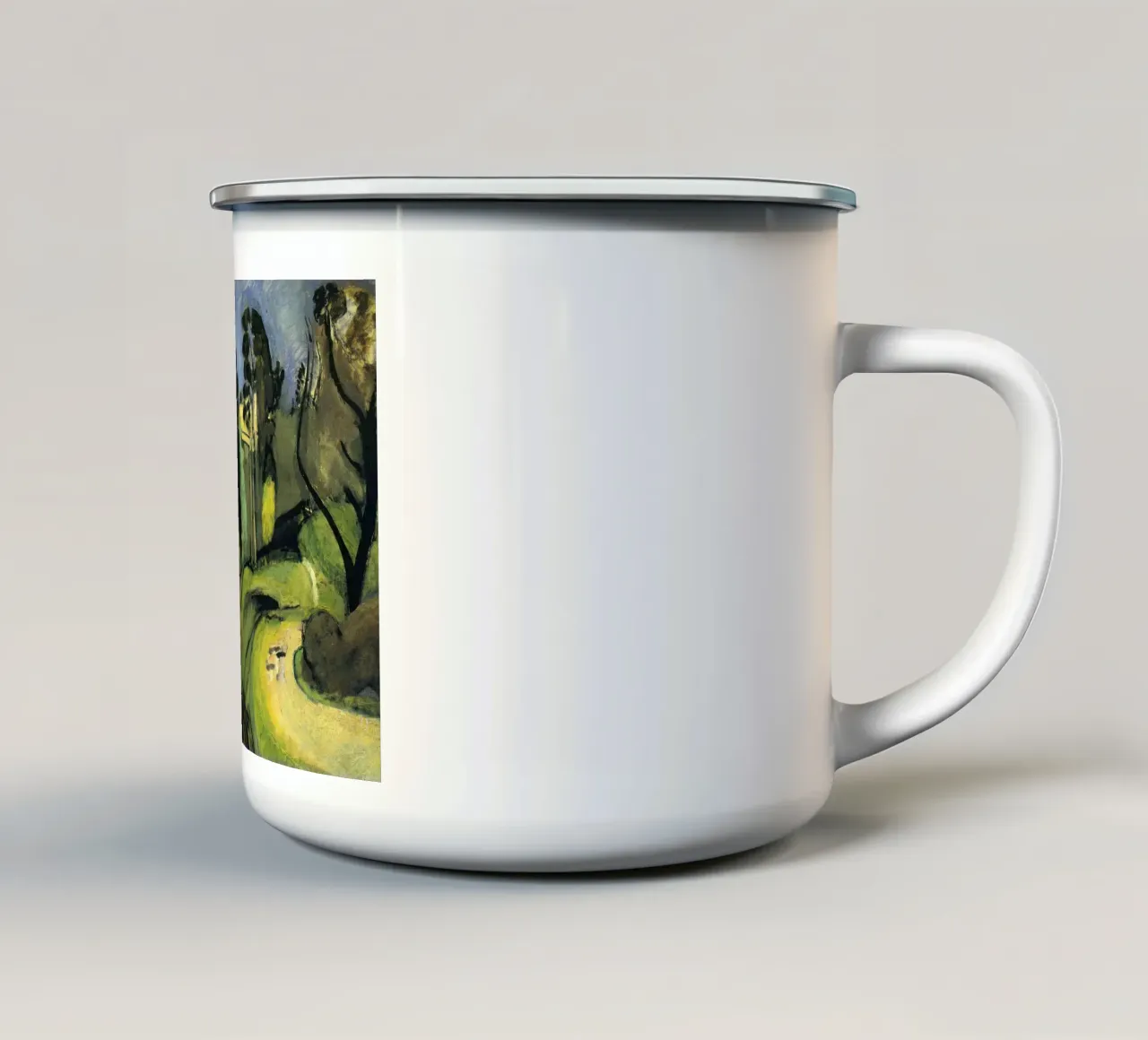 strada della foresta verde tazza in smalto da briyan shop
