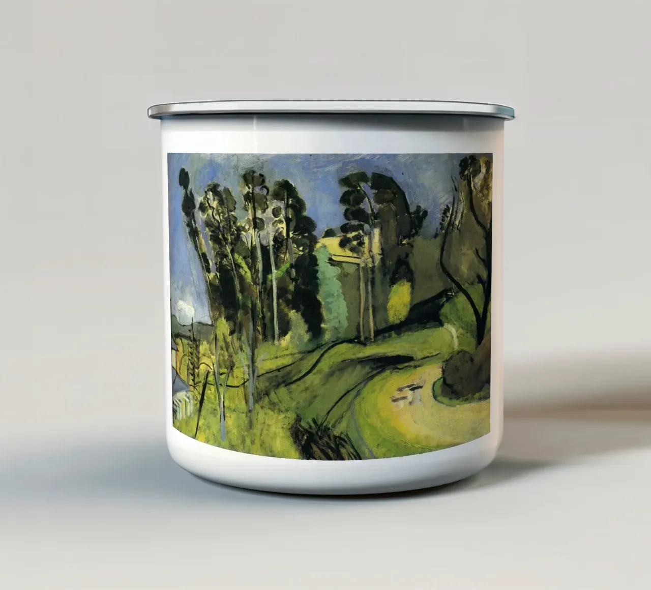 strada della foresta verde tazza in smalto da briyan shop