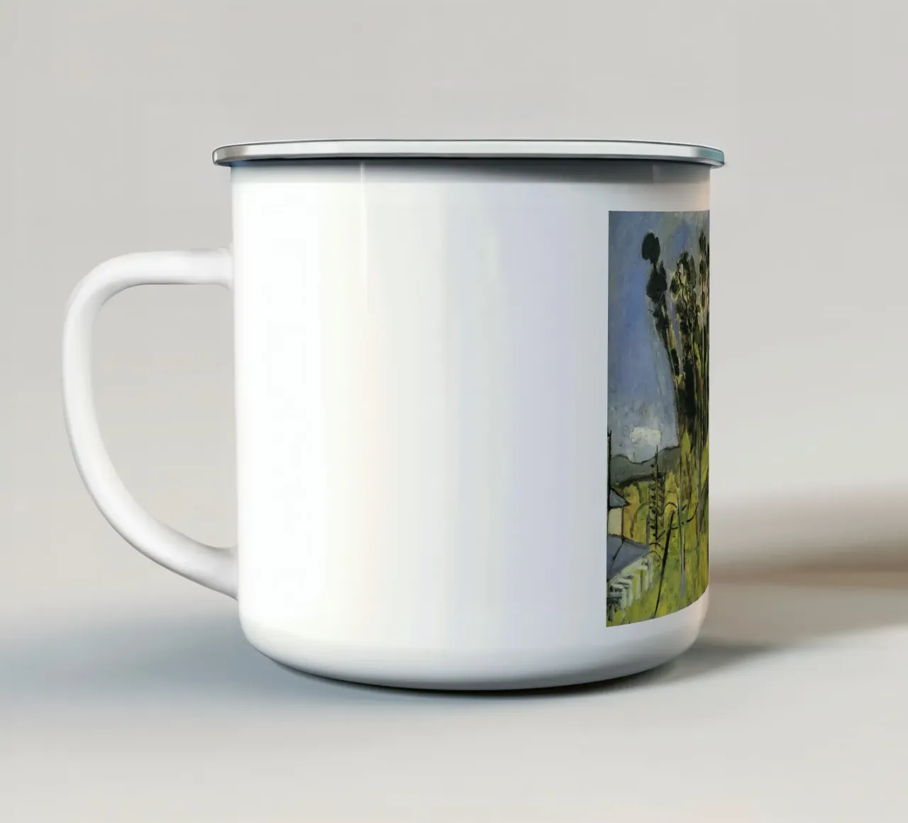 strada della foresta verde tazza in smalto da briyan shop