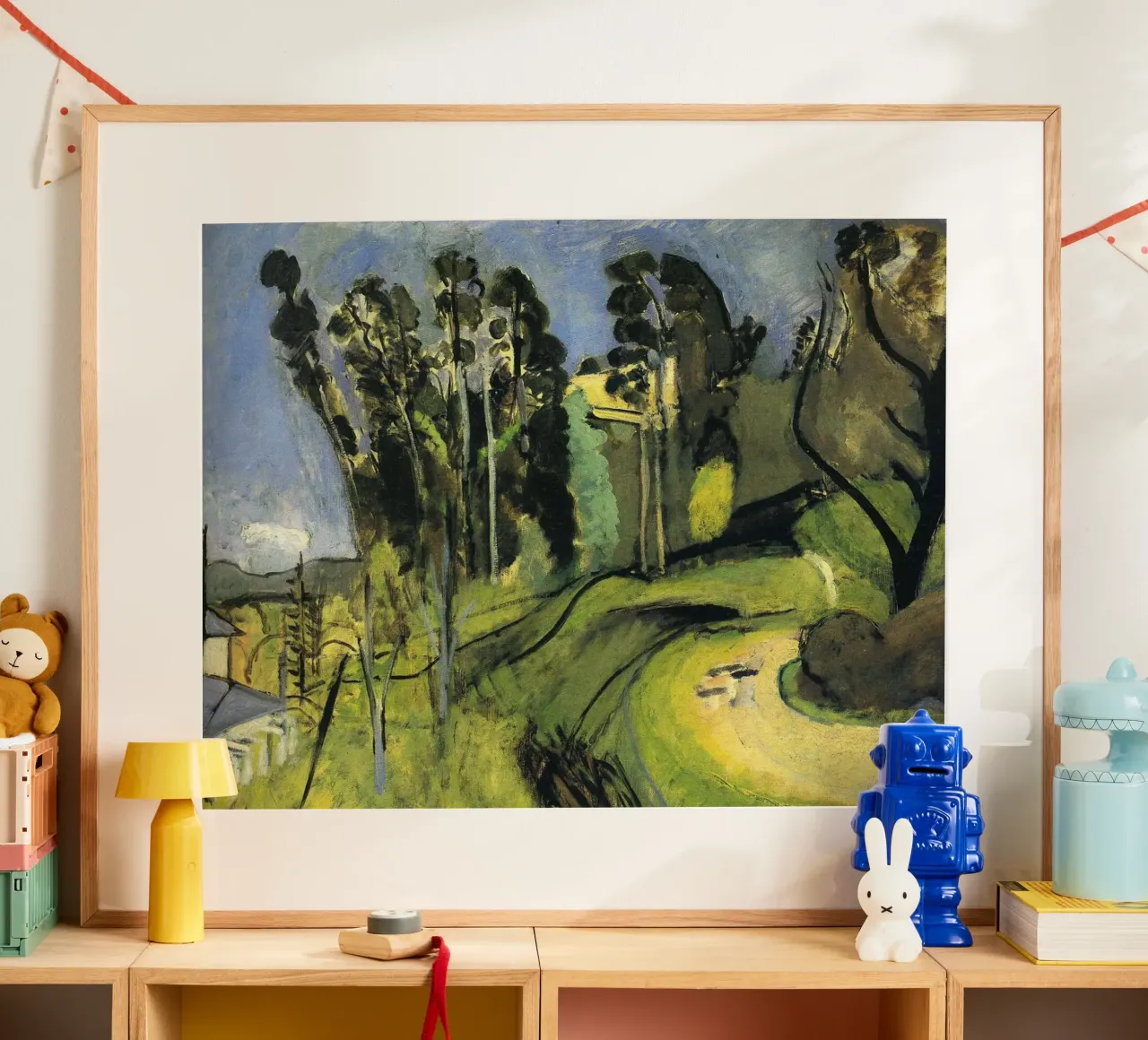 strada della foresta verde poster da briyan shop