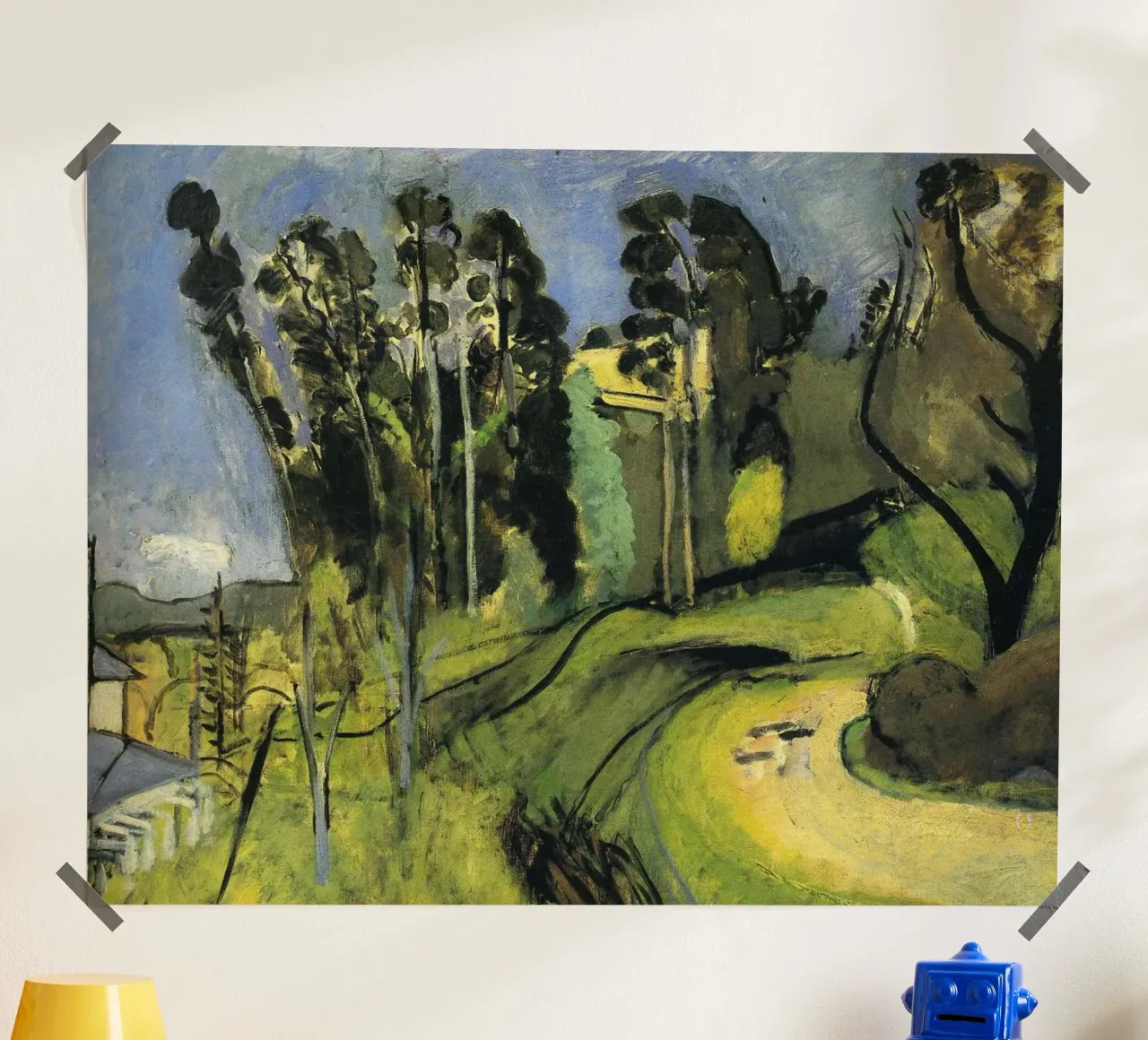 strada della foresta verde poster da briyan shop