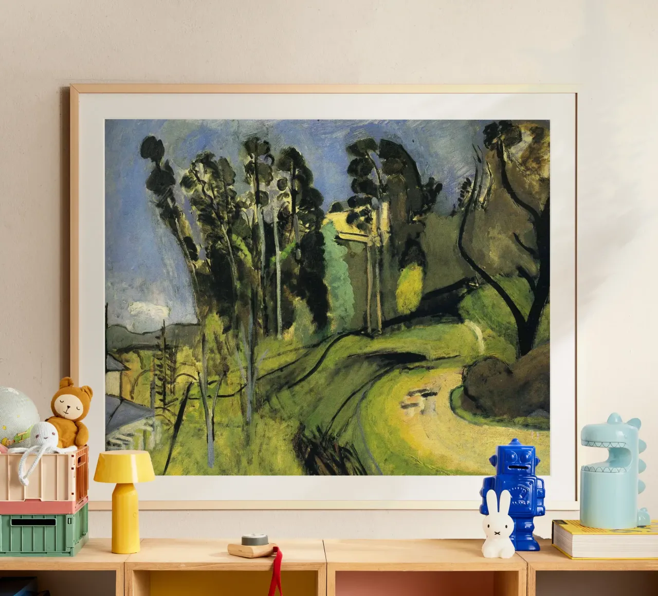 strada della foresta verde poster da briyan shop