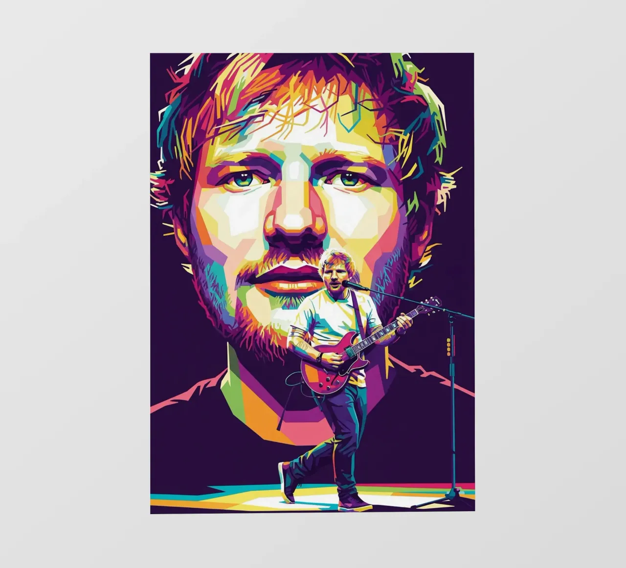 Ed Sheeran sul palco pellicola backlit da Hantamrata