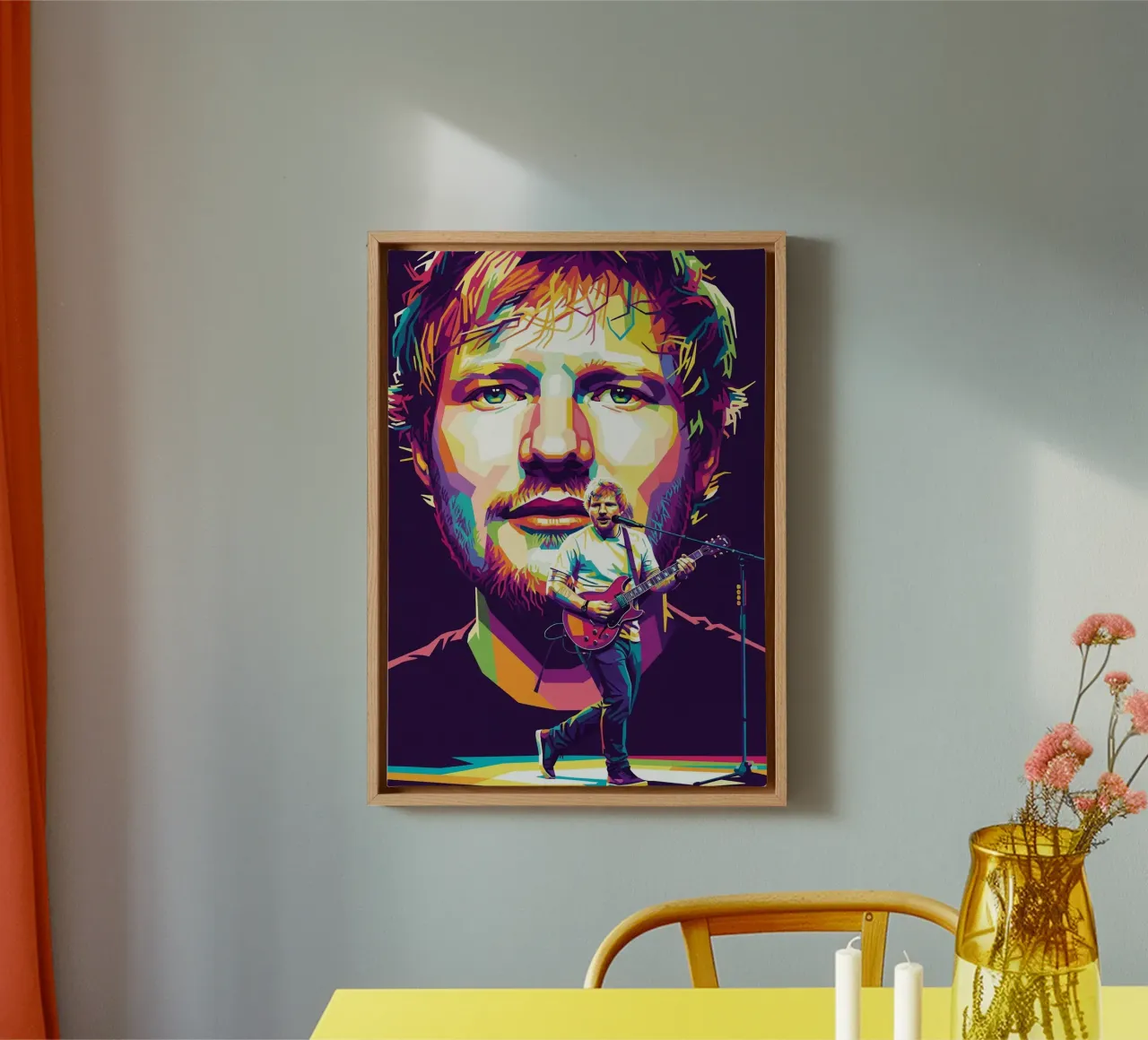 Ed Sheeran sul palco tela con Cornice a cassetta da Hantamrata