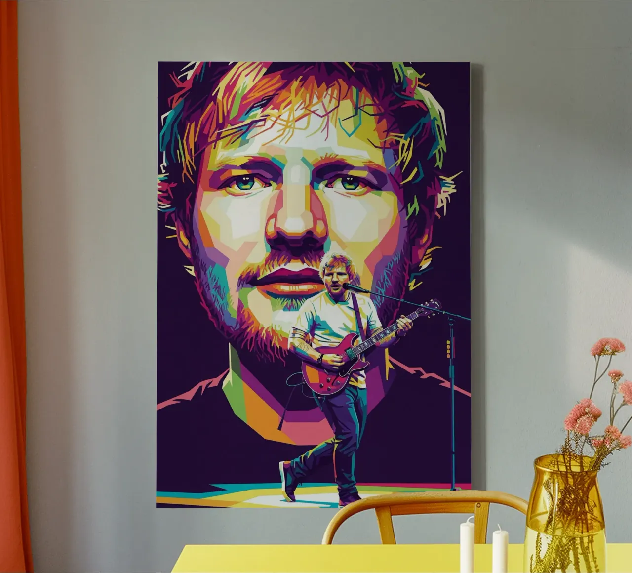Ed Sheeran sul palco tela con Cornice a cassetta da Hantamrata