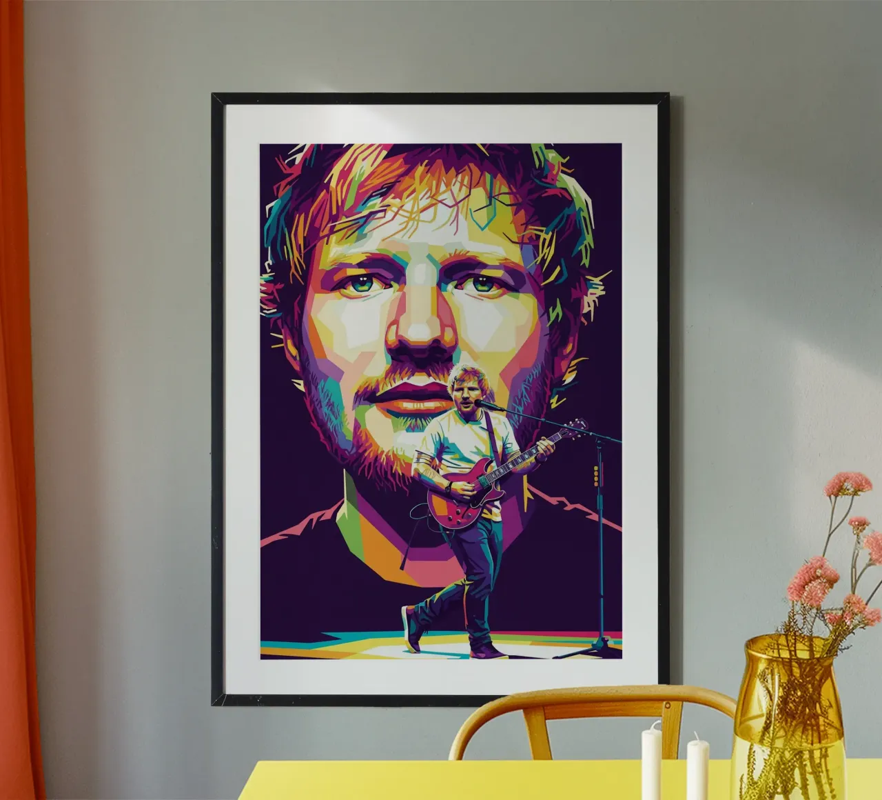 Ed Sheeran sul palco poster da Hantamrata
