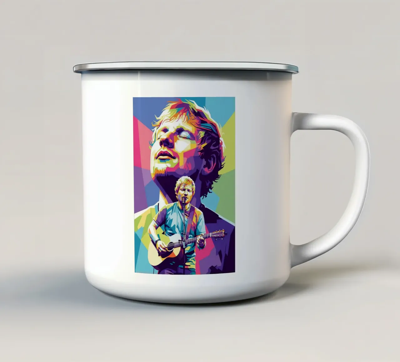 Ed Sheeran arte tazza in smalto da Hantamrata
