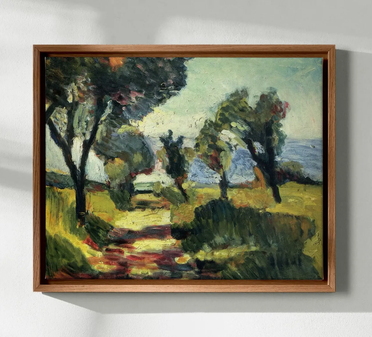 strada fertile delle risaie tela con Cornice a cassetta da briyan shop