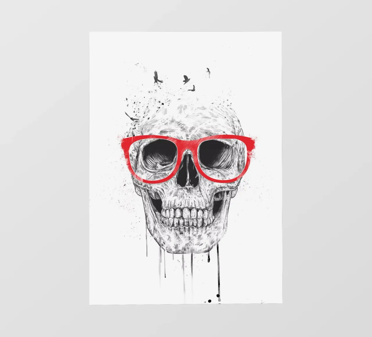Skull with red glasses pellicola backlit da Balazs Solti