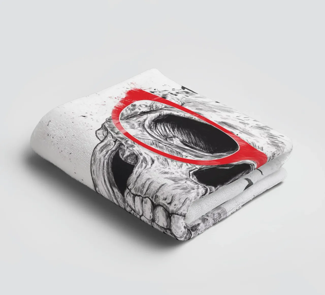 Skull with red glasses asciugamano da bagno da Balazs Solti