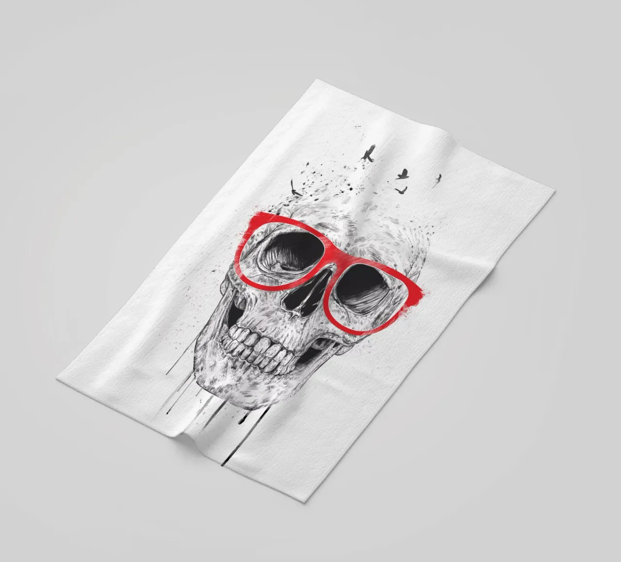 Skull with red glasses telo mare da Balazs Solti